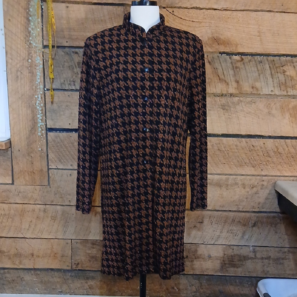 Coldwater Creek Black and Brown Duster Trench